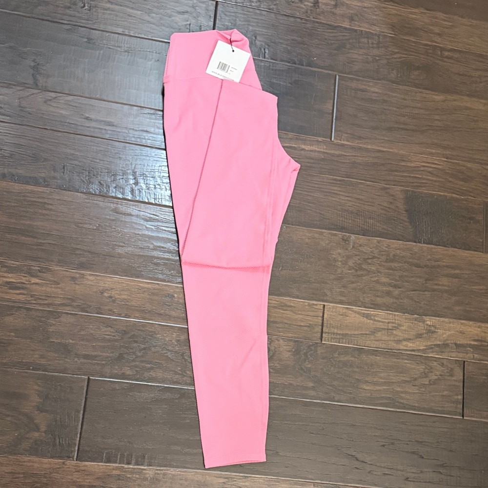 NWT Beach Riot Pink Waffle Print Textured Piper Leggings - Size XL